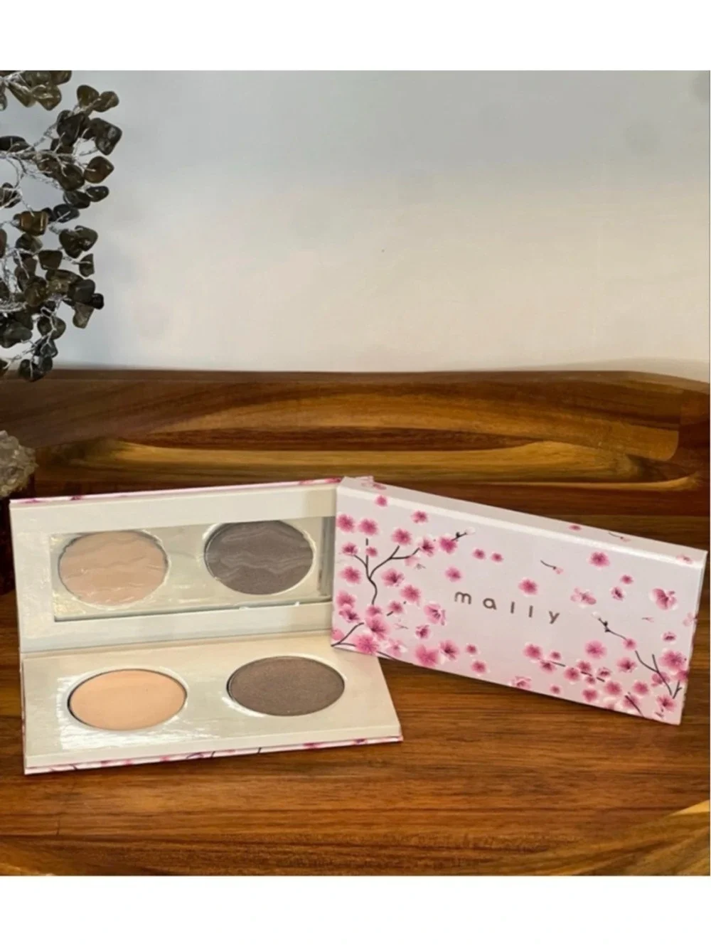 Mally Beauty Frosted Taupe Eyeshadow Duo Palette w/ Mirror